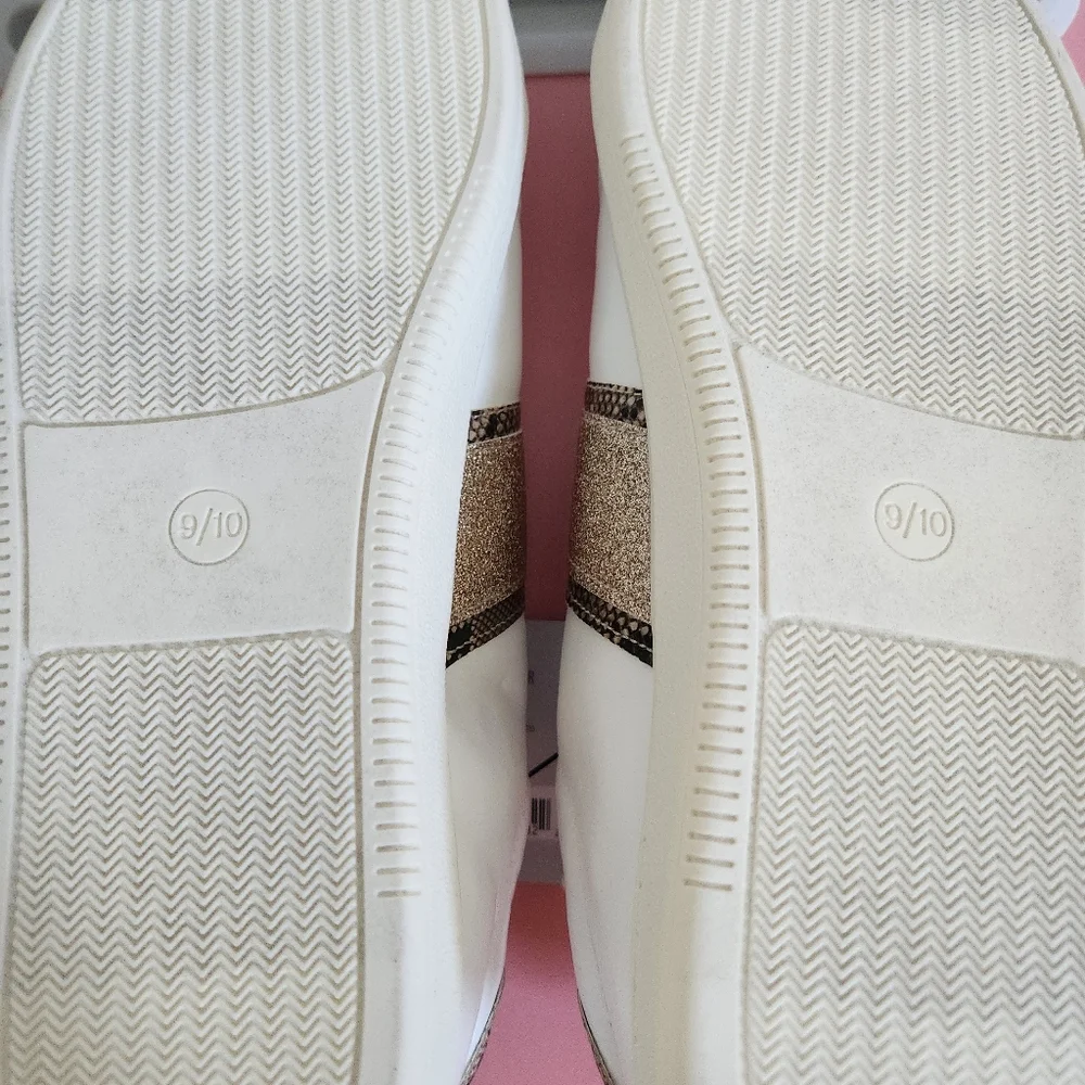 West Loop Whitr/Glittery Snakeskin Patterned Sneakers - Picture 8 of 10